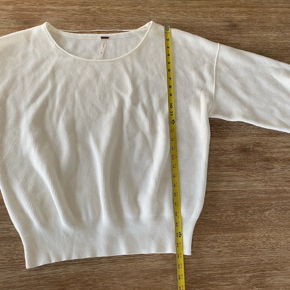 Free People Creamy White Slouchy Ribbed Sweater - Picture 11 of 12